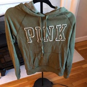 VS PINK green sweatshirt